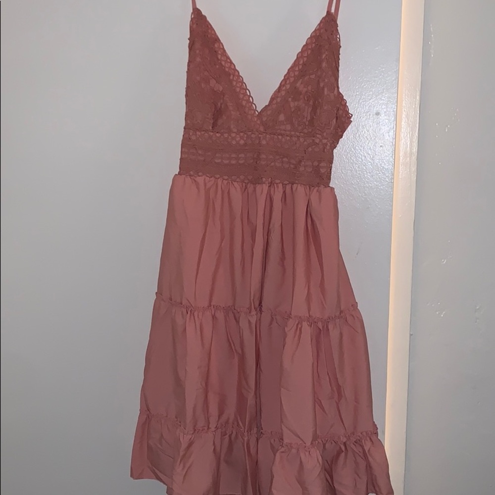 Brand new! Never worn pink crochet dress